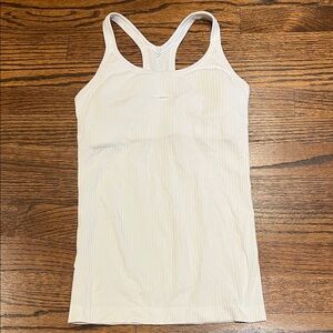 Lululemon Ebb to Street White Ribbed Tank Top